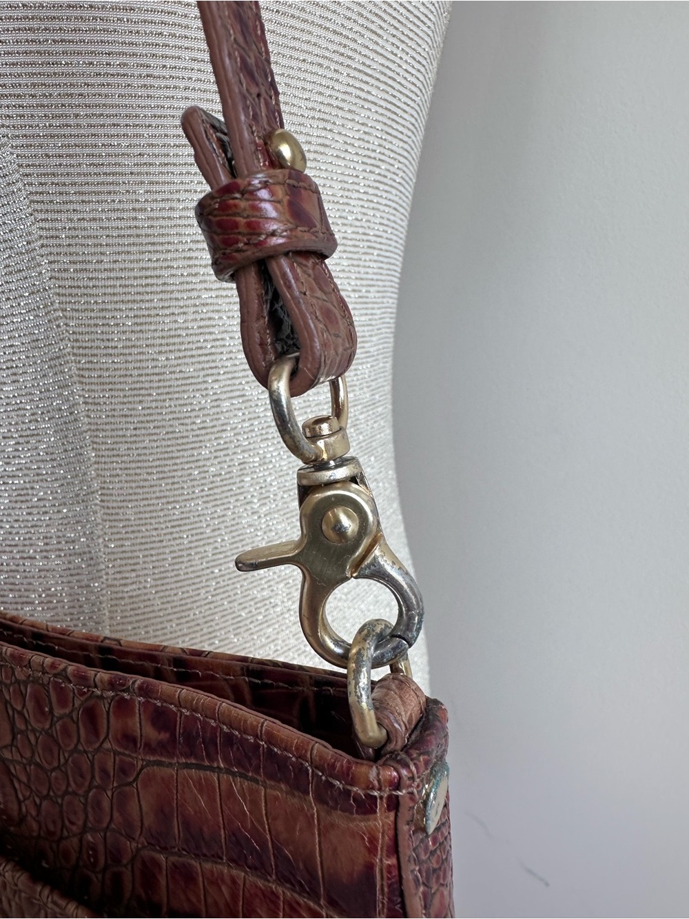 Brahmin Leather Crossbody Shoulder Bag in Pecan Melbourne - Picture 4 of 16